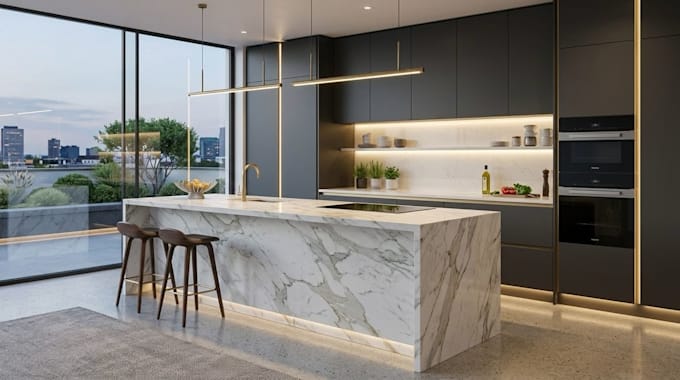 create realistic interior design concept