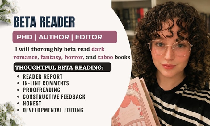 thoroughly beta read dark romance, fantasy, horror, and taboo books