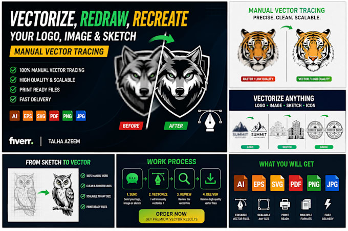 vectorize, redraw, recreate your logo, image