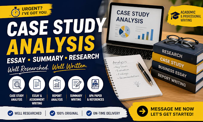 do urgent essay writing, case study analysis, summary, and research writing