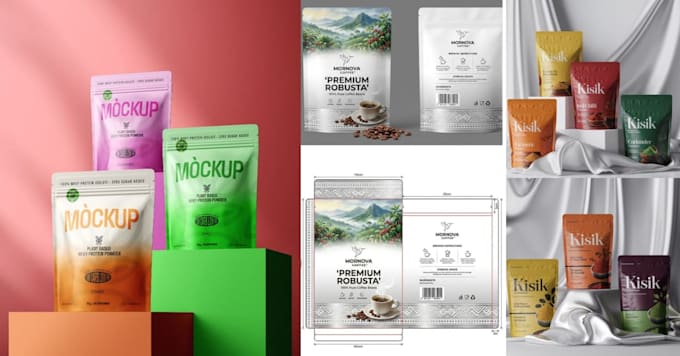 do product label design, pouch label and box packaging design