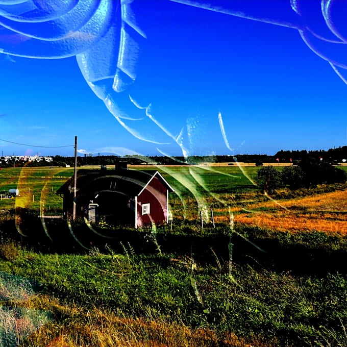 create an experimental album cover from scratch