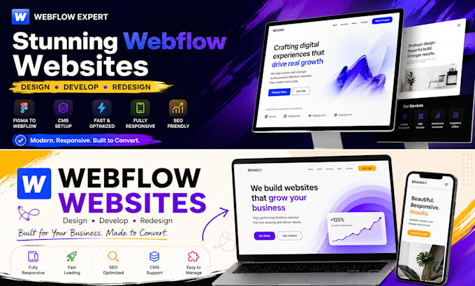 build, redesign or convert your website to webflow