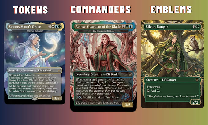 create custom mtg card alter tcg illustration edh commander anime mtg fan art