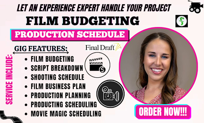 create film budget, script breakdown and scheduling using movie magic or excel