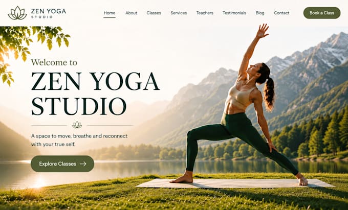 build squarespace yoga studio website wellness website coach booking website
