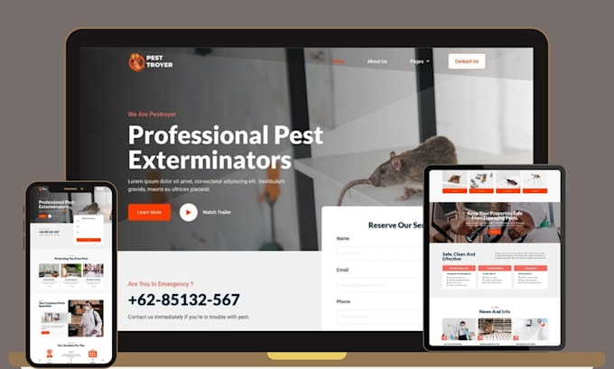 pest control website fumigation website cleaning website pest control lead hvac