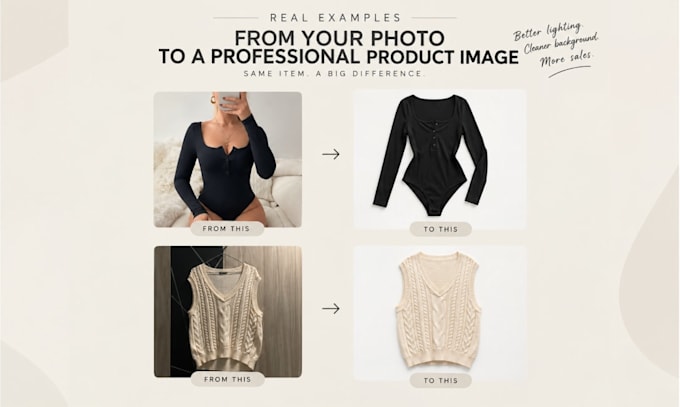 turn your clothing photos into professional product images