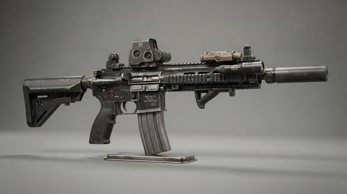 create custom 3d gun model, weapon assets, game ready 3d models and textures