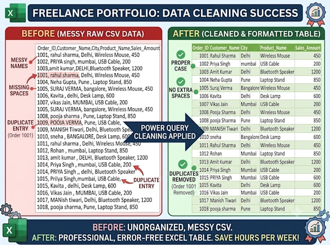 clean, organise, combine, and visualise your excel data