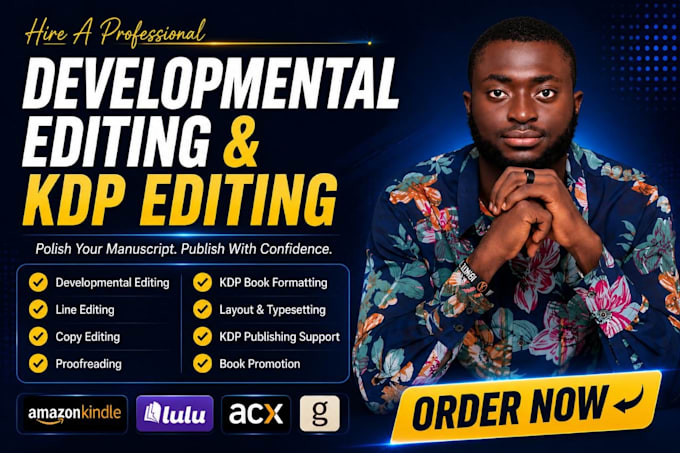 do book editing and formatting, developmental editing and KDP  formatting
