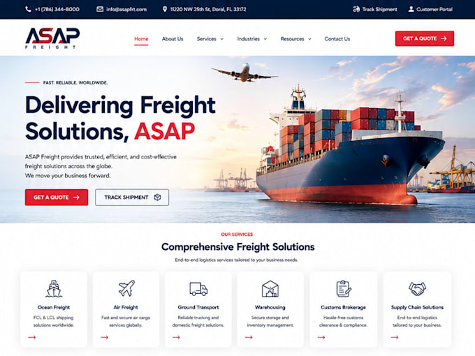 build nvocc shipping logistics platform and cargo tracker