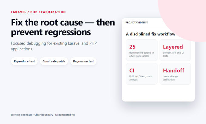 debug and stabilize your laravel or PHP app with regression tests