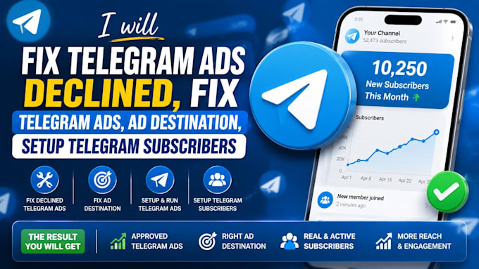 fix telegram ads declined, fix telegram ads, ad destination, setup telegram