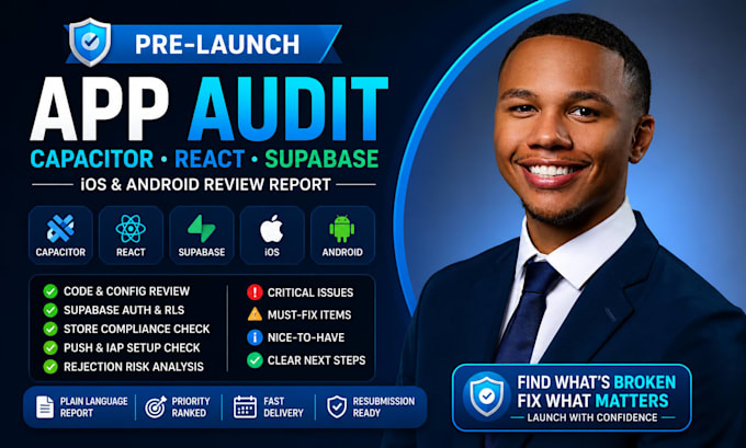 audit capacitor react supabase lovable app pre launch ios android review report