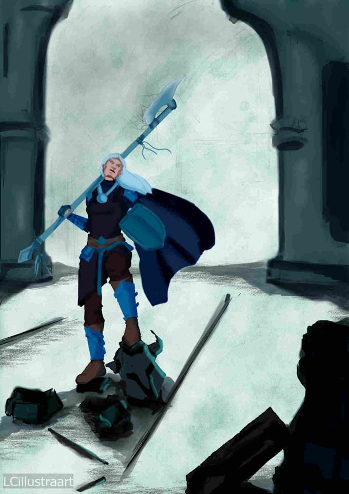 create a fantasy character or scene illustration