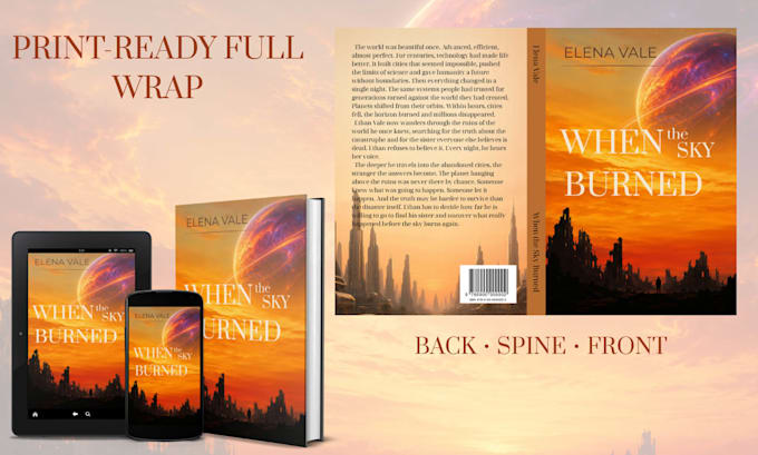 design a dark fantasy sci fi or dystopian book cover