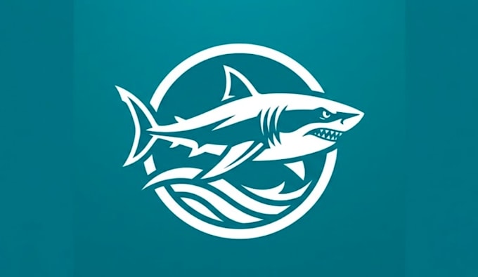 draw professional custom shark logo for with new concept