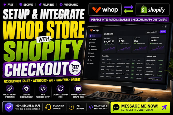 setup whop store whop checkout shopify integration fix checkout issues webhook