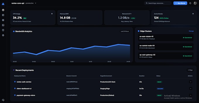 create a professional web UI design and frontend layout