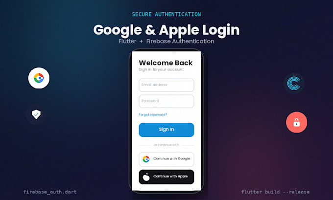 create a login and signup screen in flutter with firebase