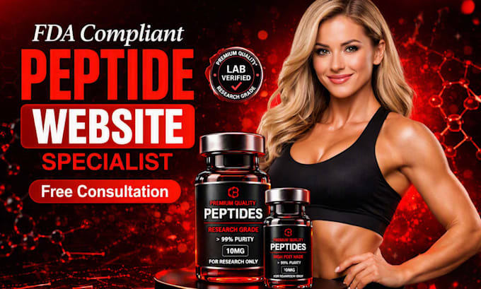 build peptide website, research peptide store, peptide facebook ads
