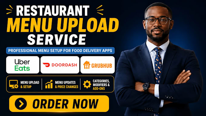 upload restaurant menu items to uber eats doordash and grubhub