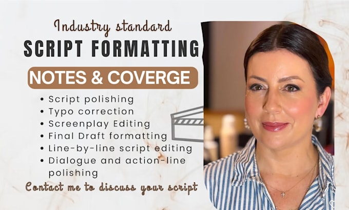 edit format proofread movie script screenplay stageplay TV series in final draft