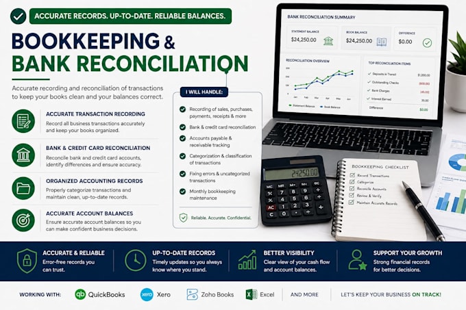 do bookkeeping and accounting using sap, oracle, and excel