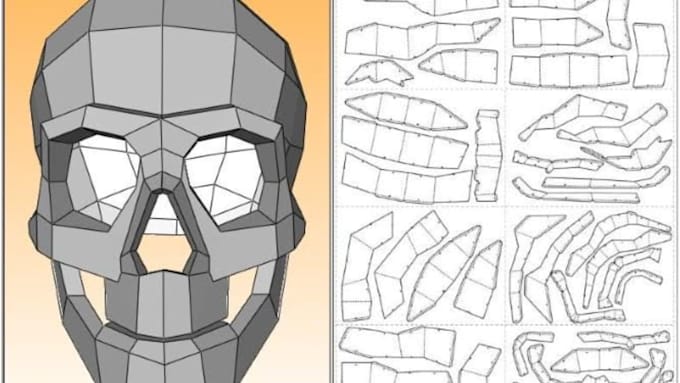 create custom low poly papercraft models and printable templates