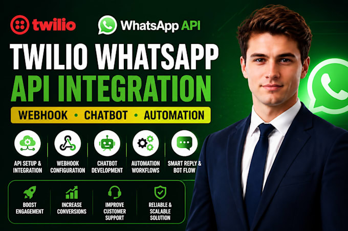 setup twilio whatsapp api integration webhook chatbot and automation