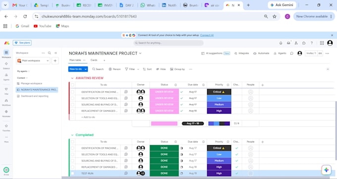 coordinate and track your projects to completion
