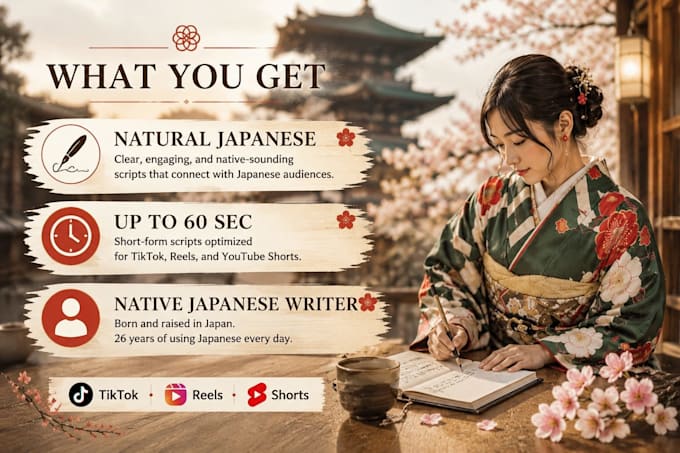 write engaging japanese tiktok and short video scripts