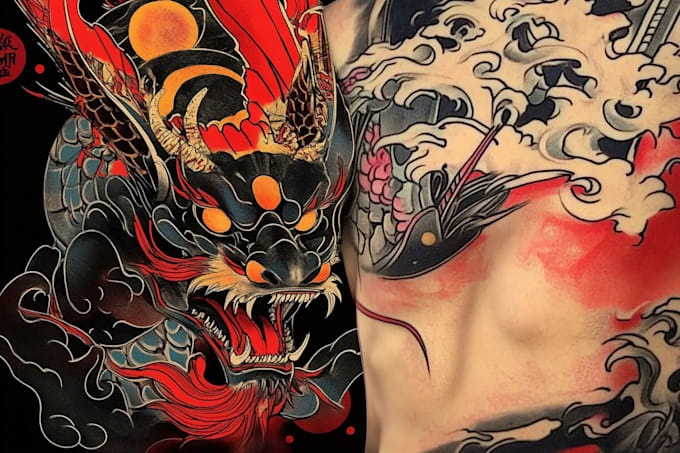 make a traditional japanese irezumi tattoo