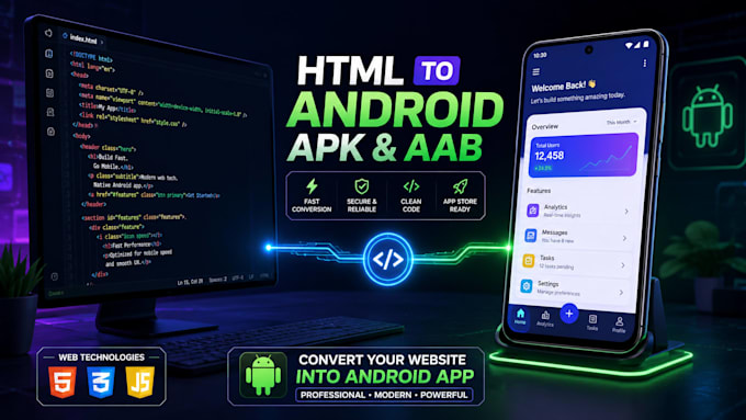 html into native android app apk