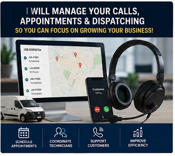 be your remote dispatcher and appointment setter