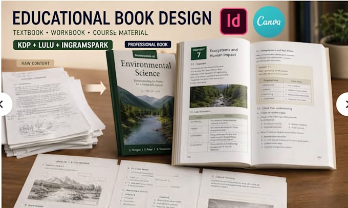 design format educational textbook workbook course material for kdp ingramspark