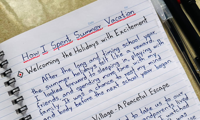 handwrite letters, notes any personalized documents