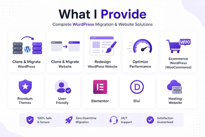 design wordpress website migrate and manage vps server whm and cpanel services