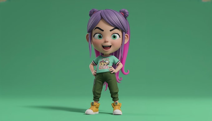 game ready 3d character, 2d to 3d character, metahuman, roblox, unity 3d model