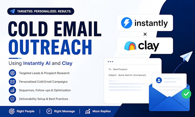 do cold email outreach using instantly ai and clay