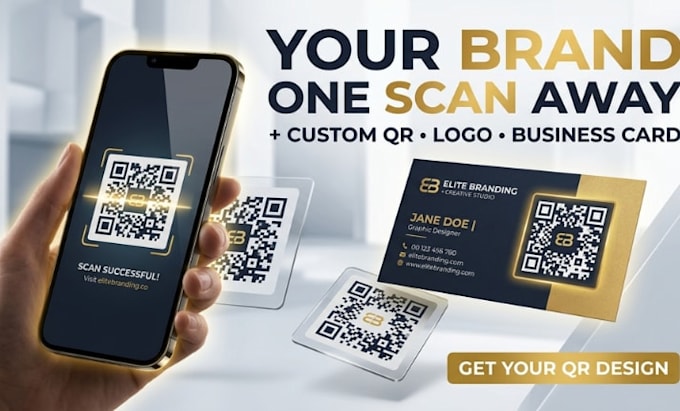 design custom qr codes, qr code with logo and business card