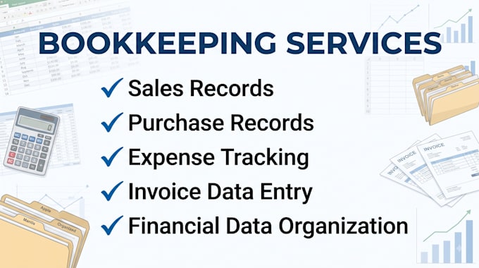 do bookkeeping accounting and financial data entry in excel