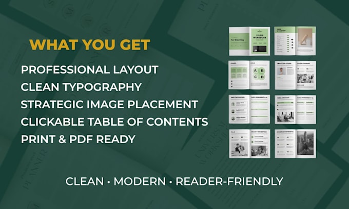 design professional workbooks, lead magnets and pdfs