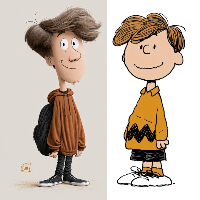 draw you as a peanuts character