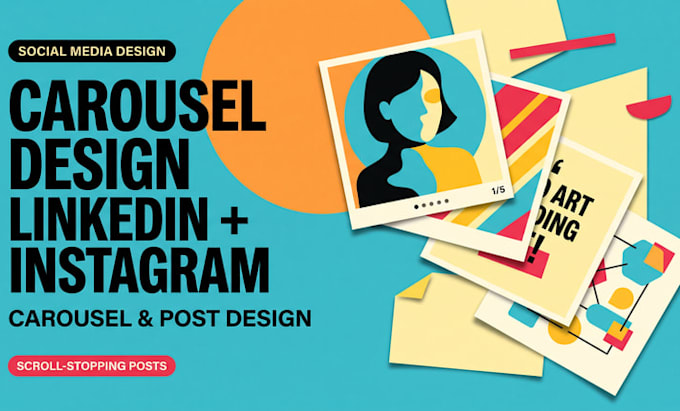 design linkedin carousel and instagram carousel, post design