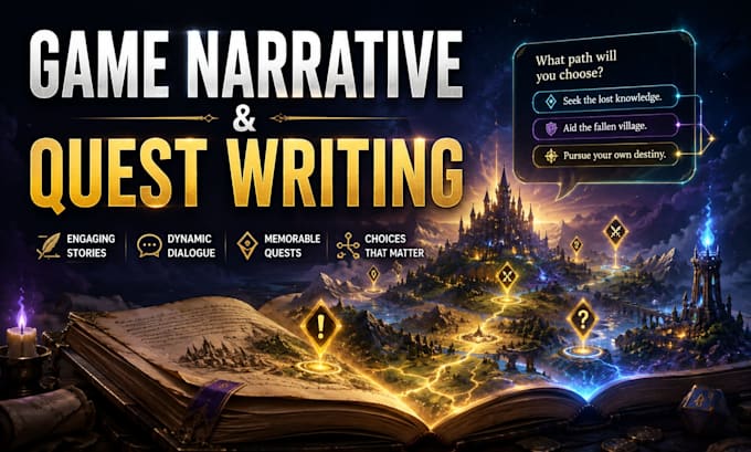 write and edit video game narrative, quests, dialogue, and lore