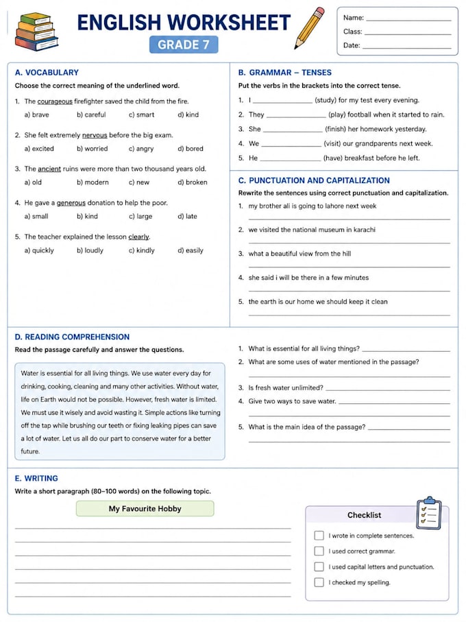 create engaging english worksheets and lesson plans