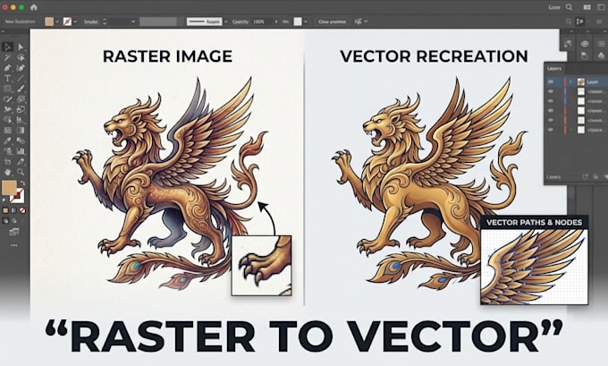 do complex vector tracing and raster to vector conversion