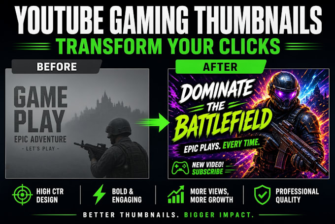 create high CTR thumbnails for gamers and streamers